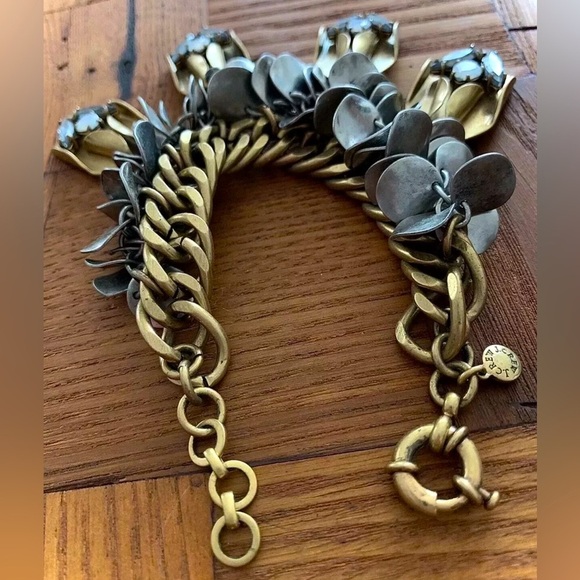 J.CREW COLLECTION Simulated Gemstones Chunky Charm Bracelet - Picture 2 of 10